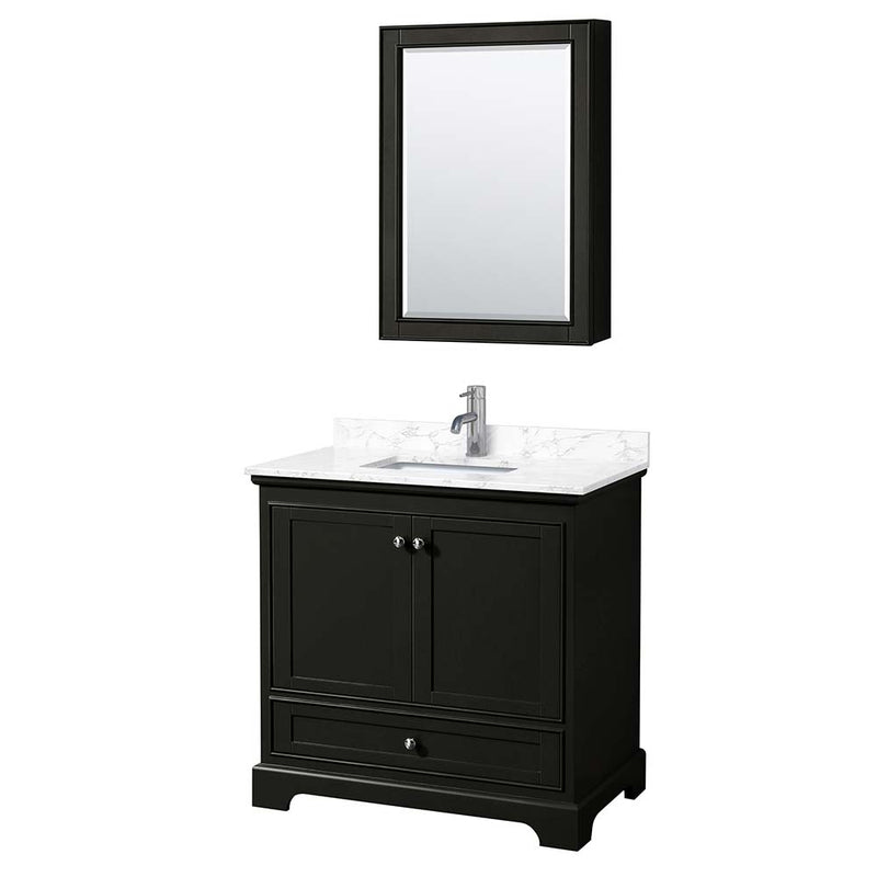 Deborah 36 Inch Single Bathroom Vanity in Dark Espresso - 14