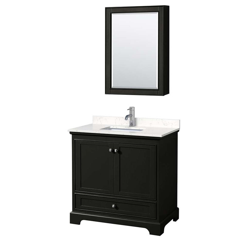 Deborah 36 Inch Single Bathroom Vanity in Dark Espresso - 25