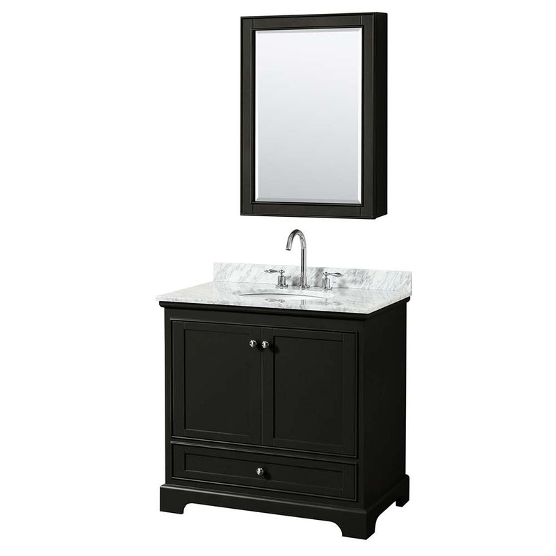 Deborah 36 Inch Single Bathroom Vanity in Dark Espresso - 36