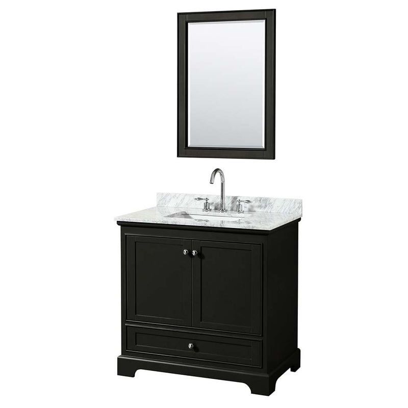 Deborah 36 Inch Single Bathroom Vanity in Dark Espresso - 44