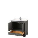 Deborah 36 Inch Single Bathroom Vanity in Dark Gray - 19