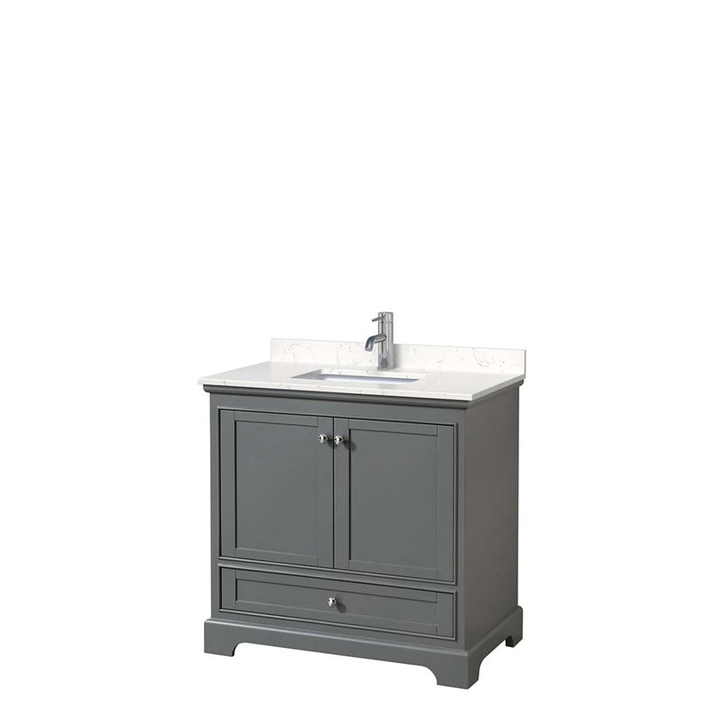 Deborah 36 Inch Single Bathroom Vanity in Dark Gray - 18