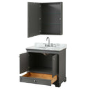Deborah 36 Inch Single Bathroom Vanity in Dark Gray - 37