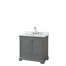 Deborah 36 Inch Single Bathroom Vanity in Dark Gray - 29