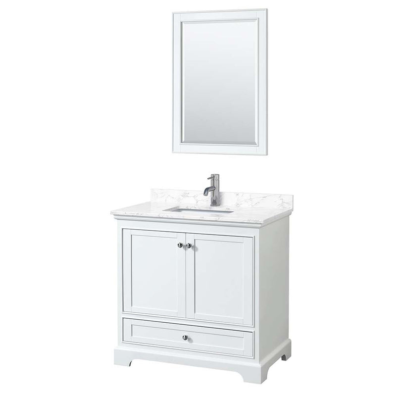 Deborah 36 Inch Single Bathroom Vanity in White - 10