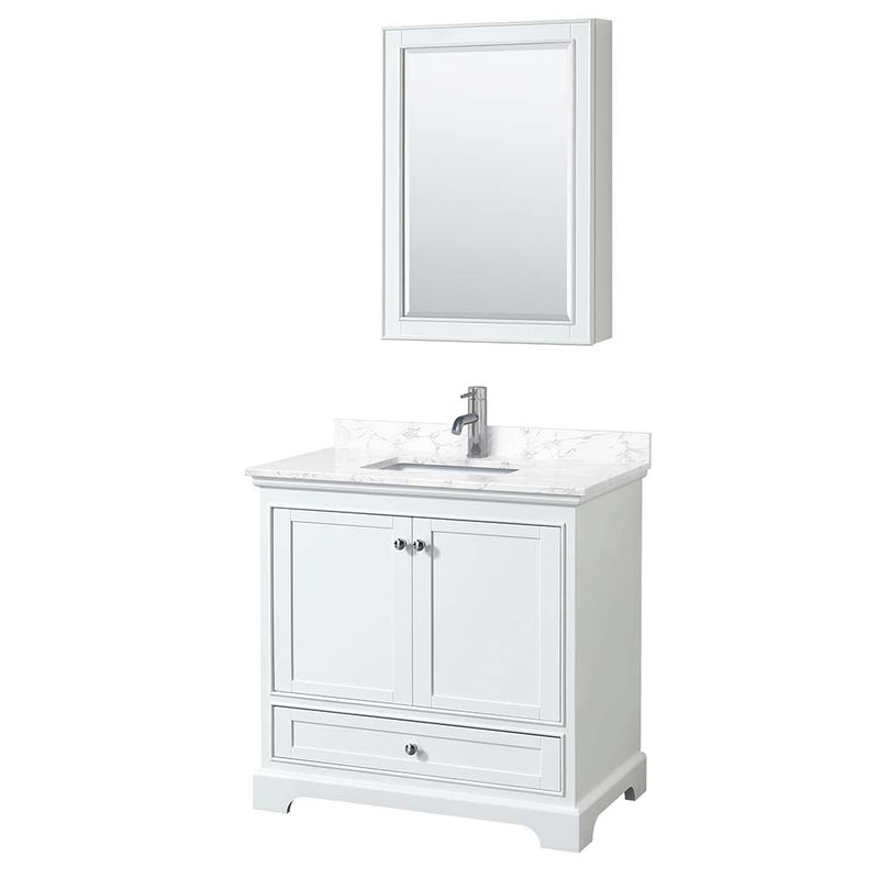 Deborah 36 Inch Single Bathroom Vanity in White - 14