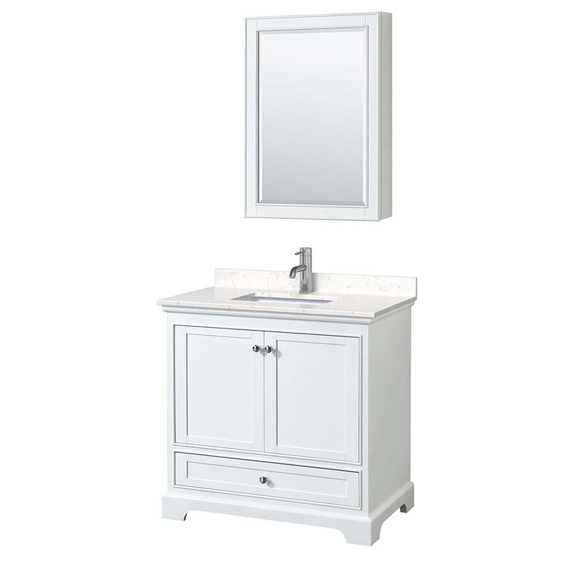 Deborah 36 Inch Single Bathroom Vanity in White - 25
