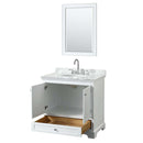 Deborah 36 Inch Single Bathroom Vanity in White - 33