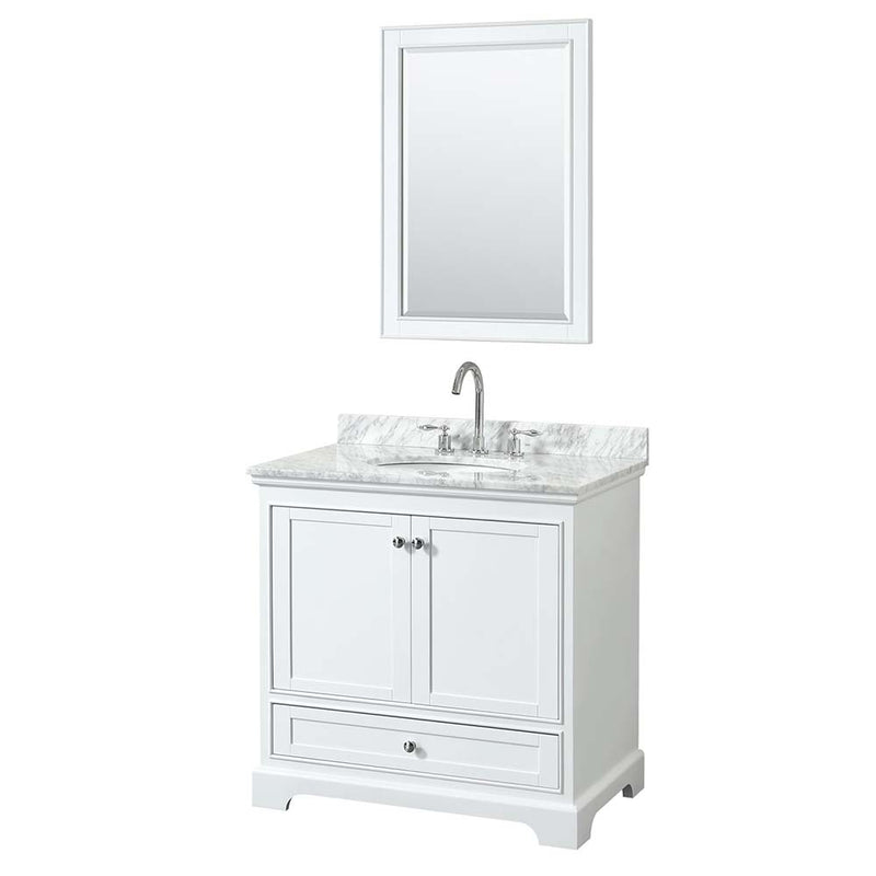 Deborah 36 Inch Single Bathroom Vanity in White - 32