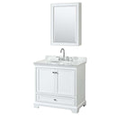 Deborah 36 Inch Single Bathroom Vanity in White - 36