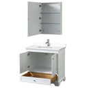 Deborah 36 Inch Single Bathroom Vanity in White - 58