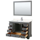Deborah 48 Inch Single Bathroom Vanity in Dark Gray - 11