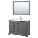 Deborah 48 Inch Single Bathroom Vanity in Dark Gray - 10