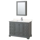 Deborah 48 Inch Single Bathroom Vanity in Dark Gray - 14
