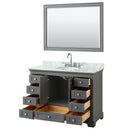 Deborah 48 Inch Single Bathroom Vanity in Dark Gray - 22