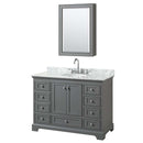 Deborah 48 Inch Single Bathroom Vanity in Dark Gray - 25