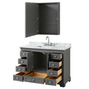 Deborah 48 Inch Single Bathroom Vanity in Dark Gray - 36