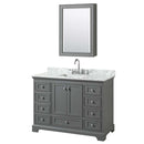 Deborah 48 Inch Single Bathroom Vanity in Dark Gray - 35