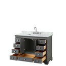 Deborah 48 Inch Single Bathroom Vanity in Dark Gray - 31