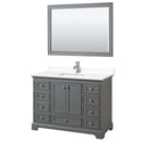 Deborah 48 Inch Single Bathroom Vanity in Dark Gray - 42