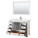 Deborah 48 Inch Single Bathroom Vanity in White - 11