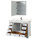 Deborah 48 Inch Single Bathroom Vanity in White - 15