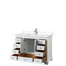 Deborah 48 Inch Single Bathroom Vanity in White - 8