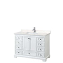 Deborah 48 Inch Single Bathroom Vanity in White - 7