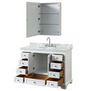 Deborah 48 Inch Single Bathroom Vanity in White - 26