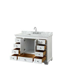 Deborah 48 Inch Single Bathroom Vanity in White - 31