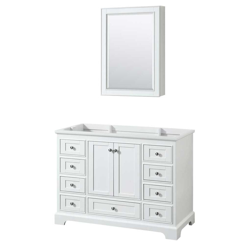 Deborah 48 Inch Single Bathroom Vanity in White - 4