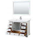 Deborah 48 Inch Single Bathroom Vanity in White - 43