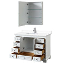 Deborah 48 Inch Single Bathroom Vanity in White - 47