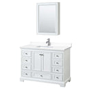 Deborah 48 Inch Single Bathroom Vanity in White - 46