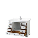 Deborah 48 Inch Single Bathroom Vanity in White - 40