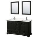 Deborah 60 Inch Double Bathroom Vanity in Dark Espresso - 12