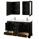 Deborah 60 Inch Double Bathroom Vanity in Dark Espresso - 21