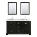 Deborah 60 Inch Double Bathroom Vanity in Dark Espresso - 37