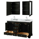 Deborah 60 Inch Double Bathroom Vanity in Dark Espresso - 36