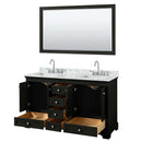 Deborah 60 Inch Double Bathroom Vanity in Dark Espresso - 48