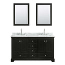 Deborah 60 Inch Double Bathroom Vanity in Dark Espresso - 53