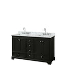 Deborah 60 Inch Double Bathroom Vanity in Dark Espresso - 40