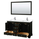 Deborah 60 Inch Double Bathroom Vanity in Dark Espresso - 64