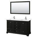 Deborah 60 Inch Double Bathroom Vanity in Dark Espresso - 63