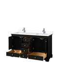 Deborah 60 Inch Double Bathroom Vanity in Dark Espresso - 57