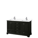 Deborah 60 Inch Double Bathroom Vanity in Dark Espresso - 56
