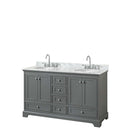 Deborah 60 Inch Double Bathroom Vanity in Dark Gray - 24