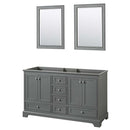 Deborah 60 Inch Double Bathroom Vanity in Dark Gray - 2