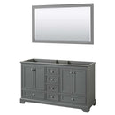 Deborah 60 Inch Double Bathroom Vanity in Dark Gray - 4