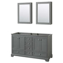 Deborah 60 Inch Double Bathroom Vanity in Dark Gray - 6